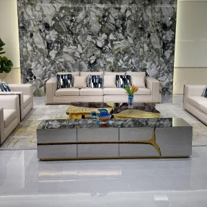 HR-SF-001 luxury sofa collection in showroom, view 1