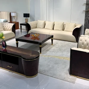 HR-SF-005 luxury sofa collection in showroom, view 1