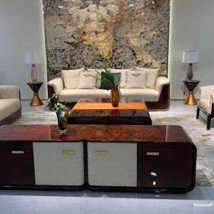 HR-SF-006 luxury sofa collection in showroom, view 1