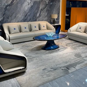 HR-SF-009 luxury sofa collection in showroom, view 1