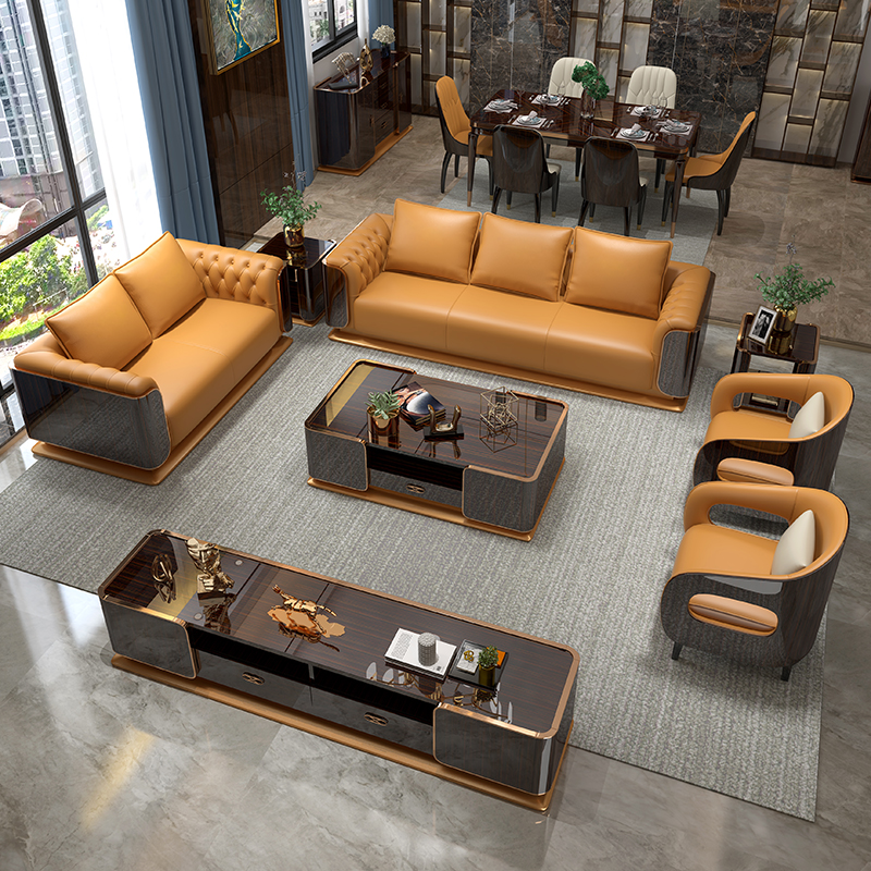 Amber Framed Sofa Collection in a furnished interior