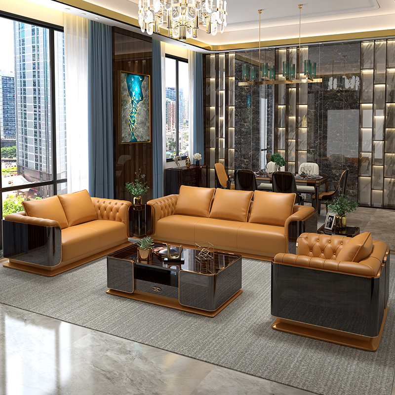 Amber Framed Sofa Collection in a furnished interior