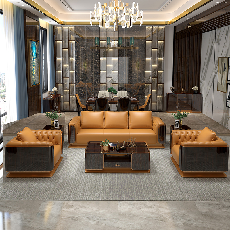 Amber Framed Sofa Collection in a furnished interior