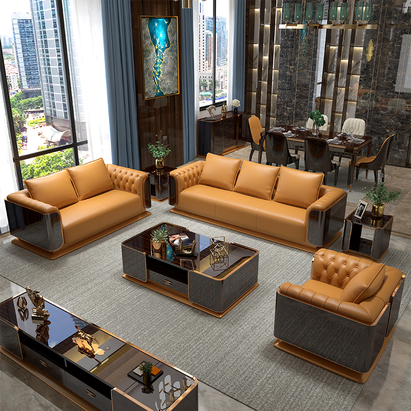 Amber Framed Sofa Collection in a furnished interior