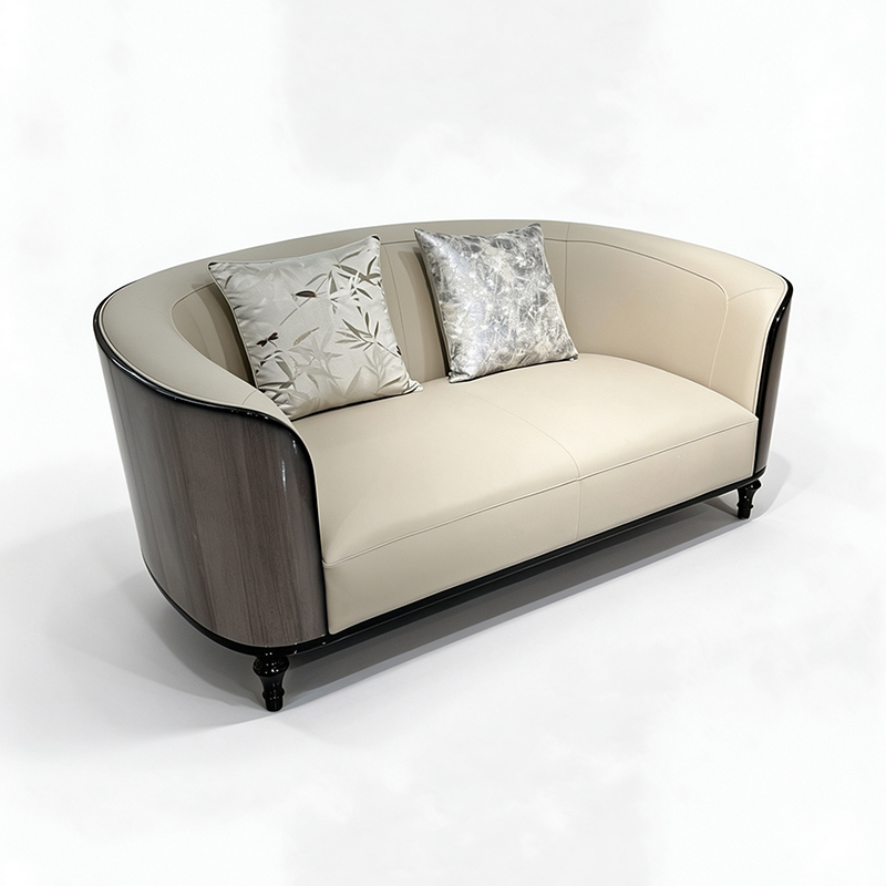Ivory Rounded Panel Sofa Collection on a white background