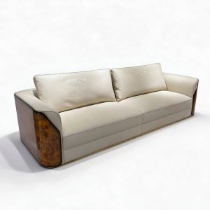 Ivory Warm Panel Sofa Collection on a white background